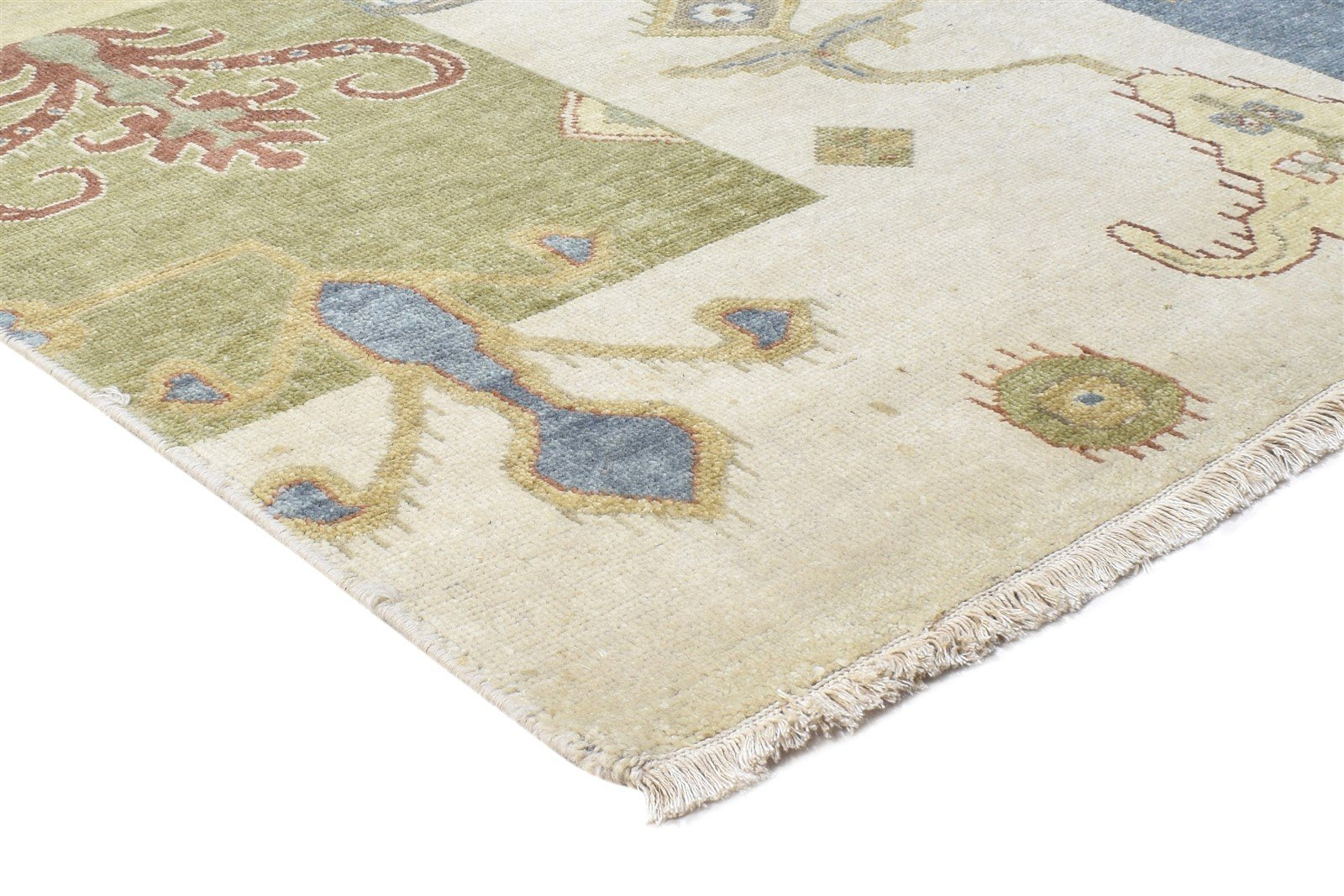 Hand Knotted Sand Wool Rug 7' X 10' Persian Mughal Oriental Large Carpet   7864497701013