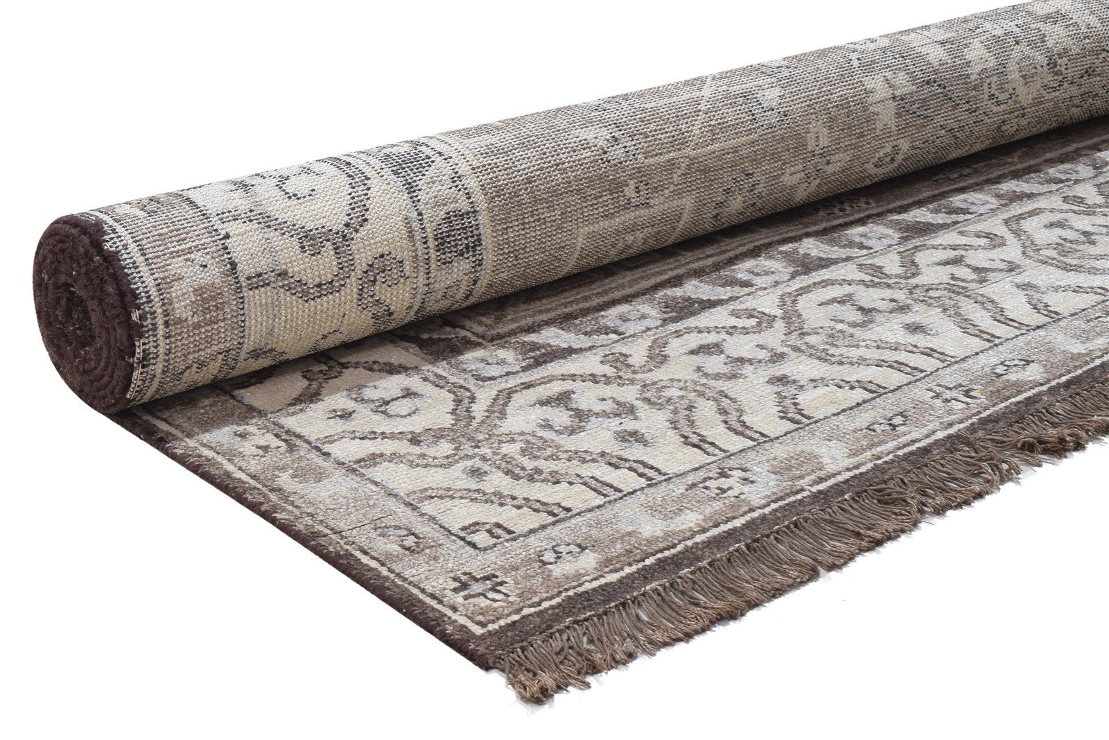 Hand Knotted Sand Wool Rug 8' X 10' Persian Khotan Oriental Large Carpet   7864169529493