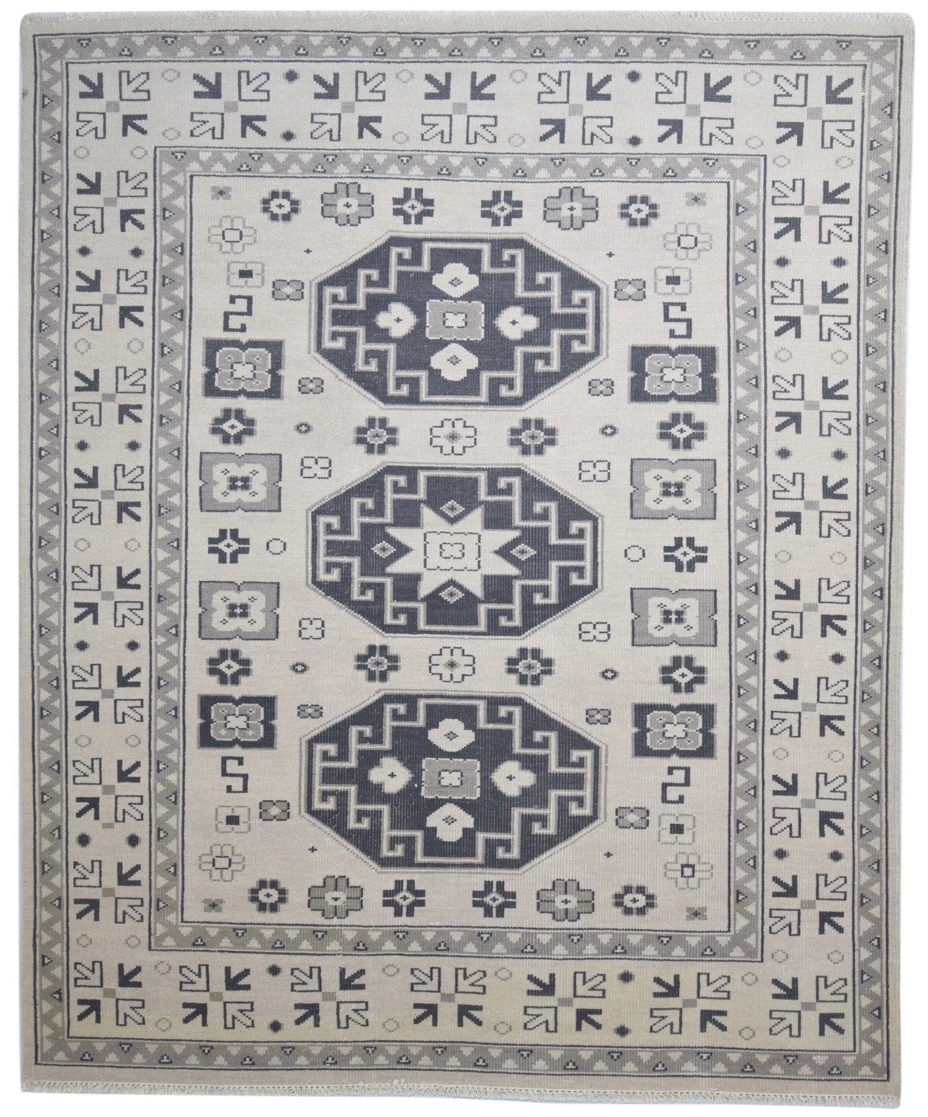 Hand Knotted Sand Wool Rug 8' X 10' Persian Khotan Oriental Large Carpet   7864176410773