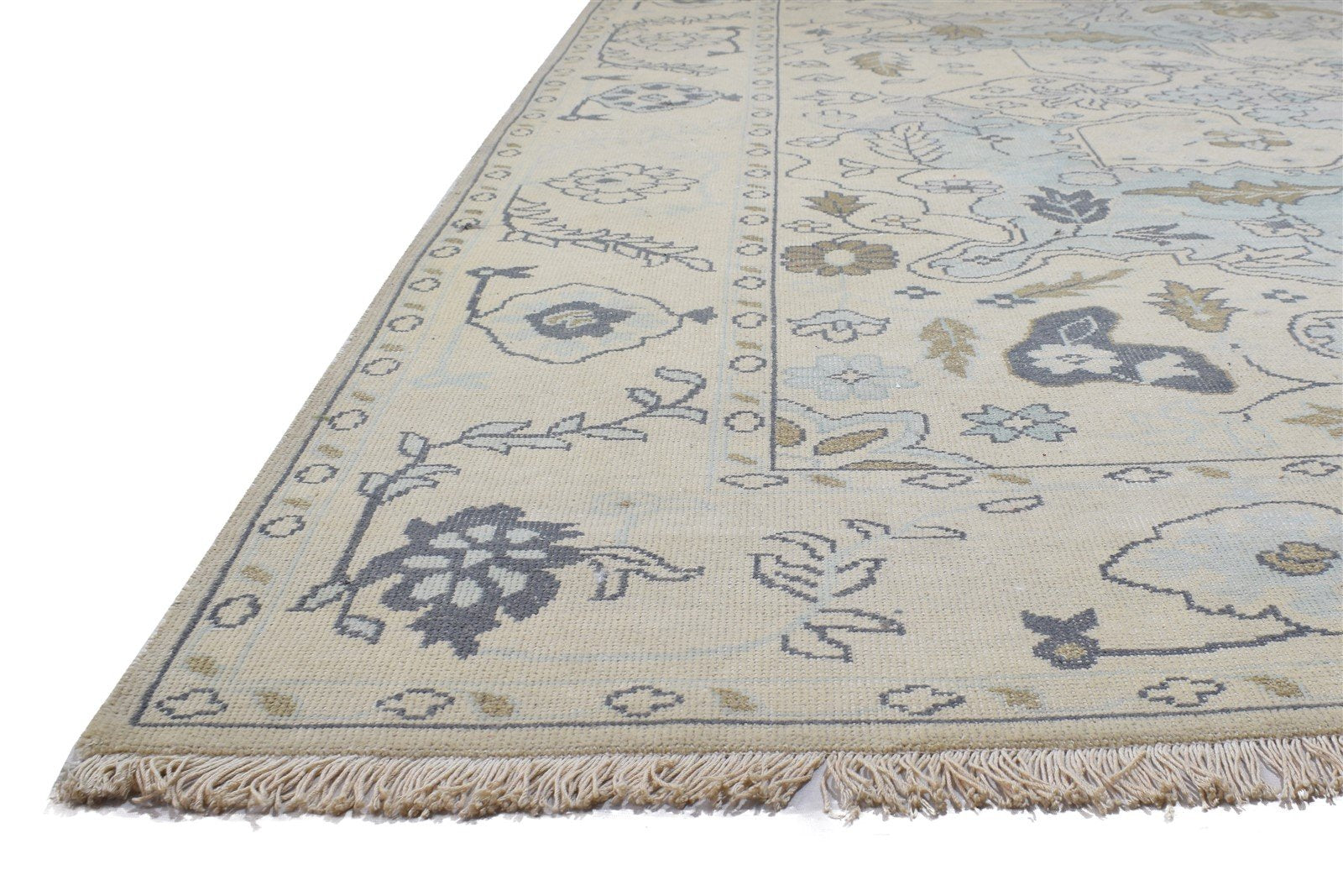 Hand Knotted Sand Wool Rug 8' X 10' Persian Oushak Oriental Large Carpet   7864165531797