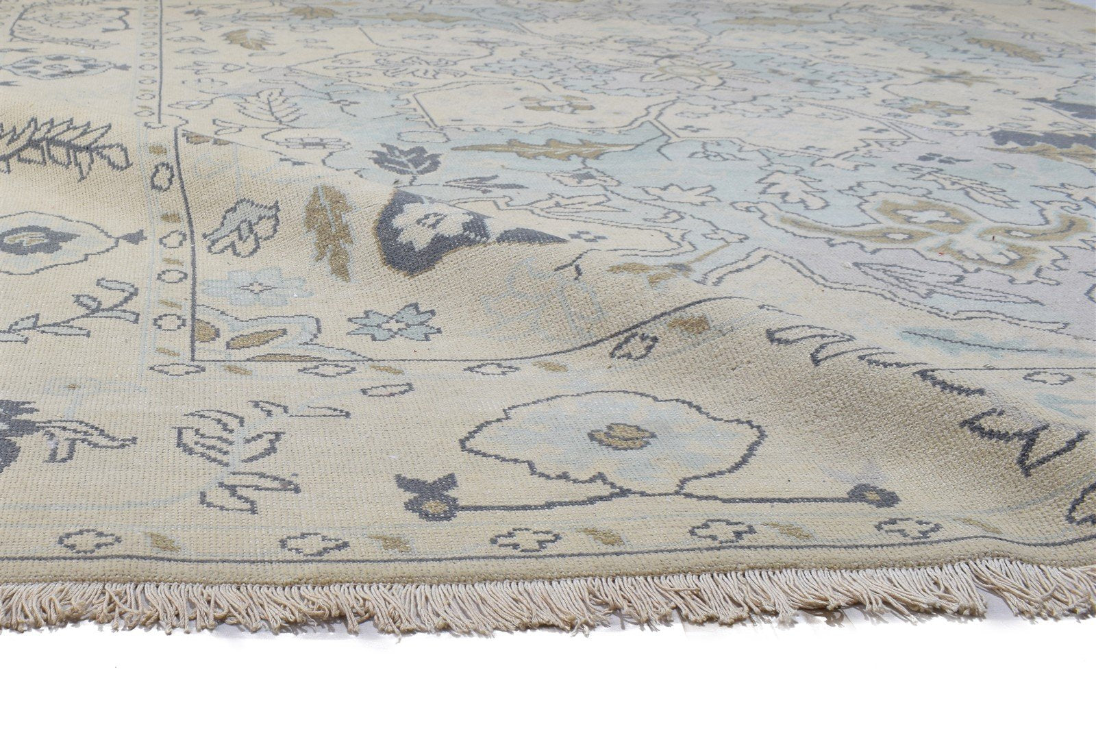 Hand Knotted Sand Wool Rug 8' X 10' Persian Oushak Oriental Large Carpet   7864165531797