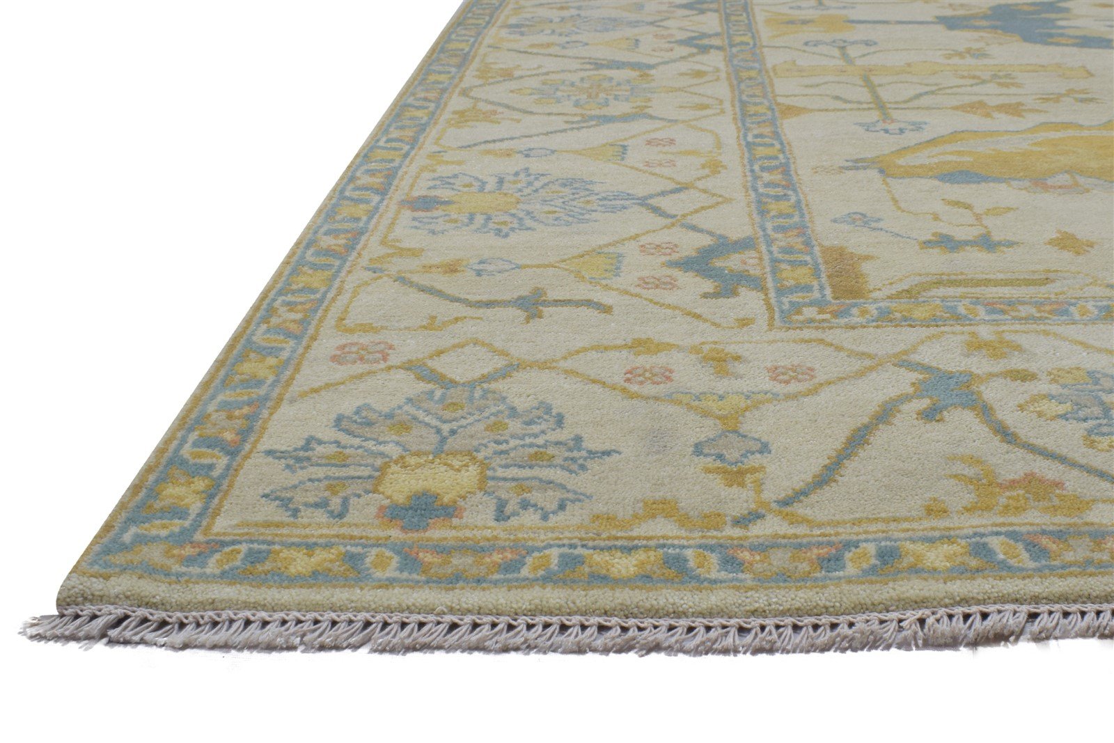 Hand Knotted Sand Wool Rug 8' X 10' Persian Oushak Oriental Large Carpet   7864183718037