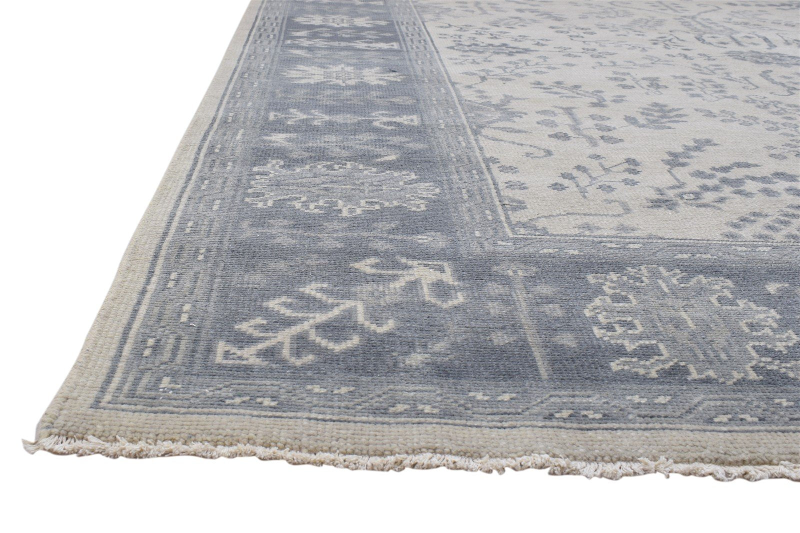 Hand Knotted Sand Wool Rug 8' X 10' Persian Sarouk-Indian Oriental Large Carpet   7860688978069