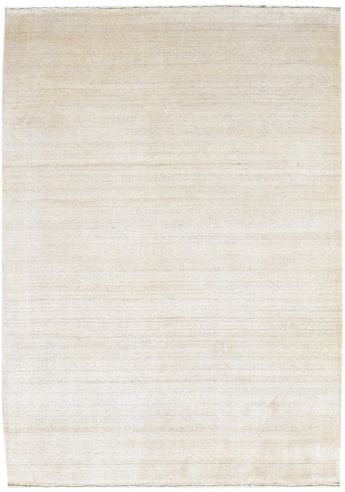 Hand Knotted Sand Wool / Silk Rug 4X6 Modern Scandinavian Solid Room Size   7864881840277