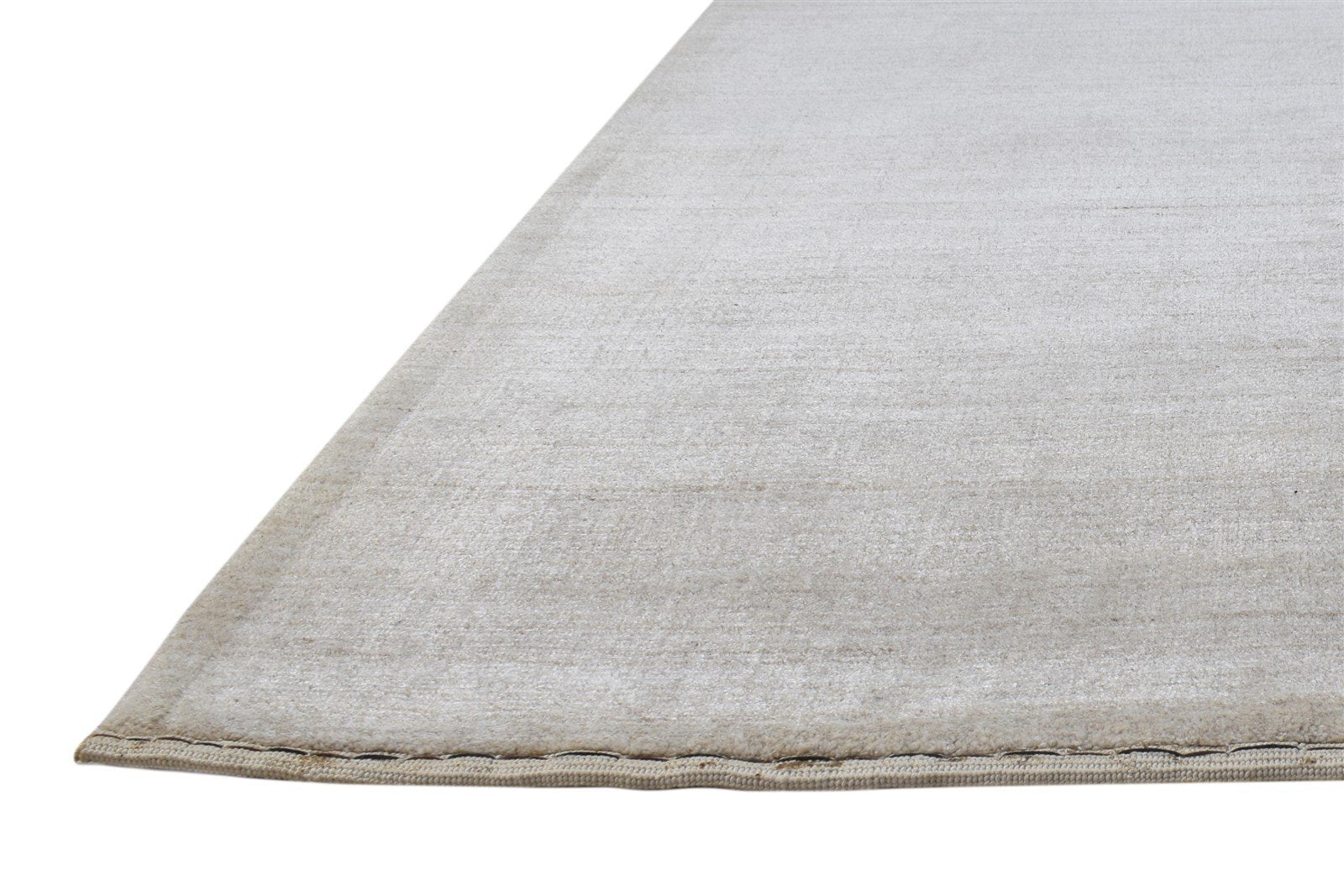 Hand Knotted Sand Wool / Silk Rug 4X6 Modern Scandinavian Solid Room Size   7864881840277