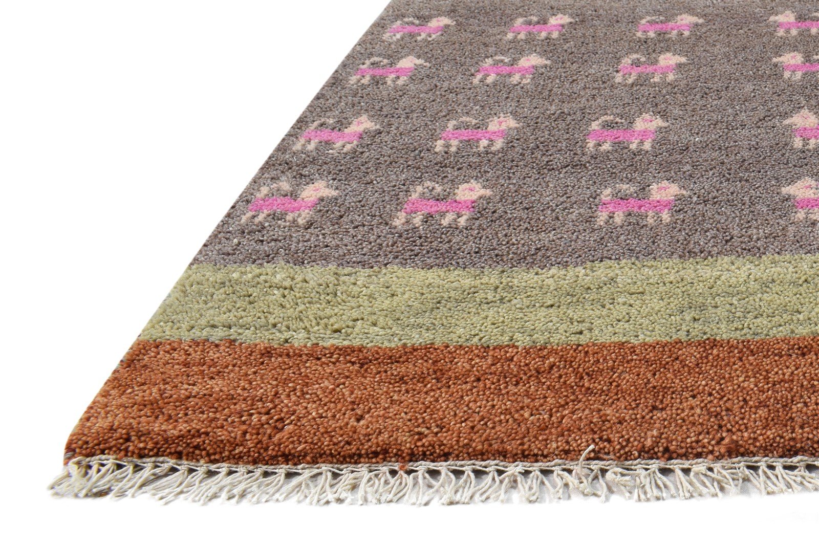 Martita Hand Knotted Taupe Wool Rug 2' X 3' Southwestern American Tribal   7865057116309