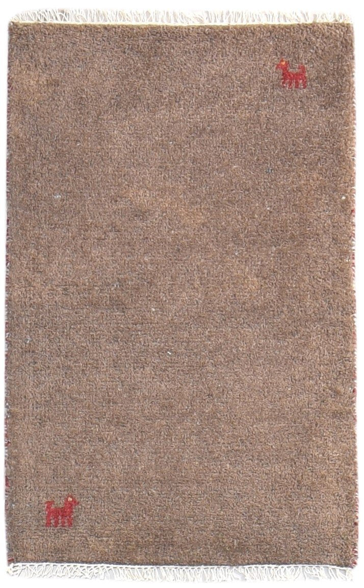 Hand Knotted Taupe Wool Rug 2' X 3' Southwestern American Tribal Small Carpet   7865052627093