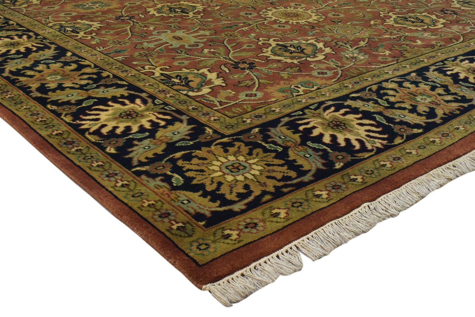 Gerty Hand Knotted Teracotta Wool Rug 8' X 10' Persian Kashan Oriental   7860694941845