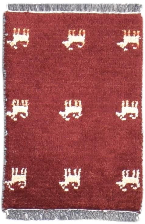 Hand Knotted Wine Wool Rug 1' X 2' Southwestern American Tribal Small Carpet   7865087852693