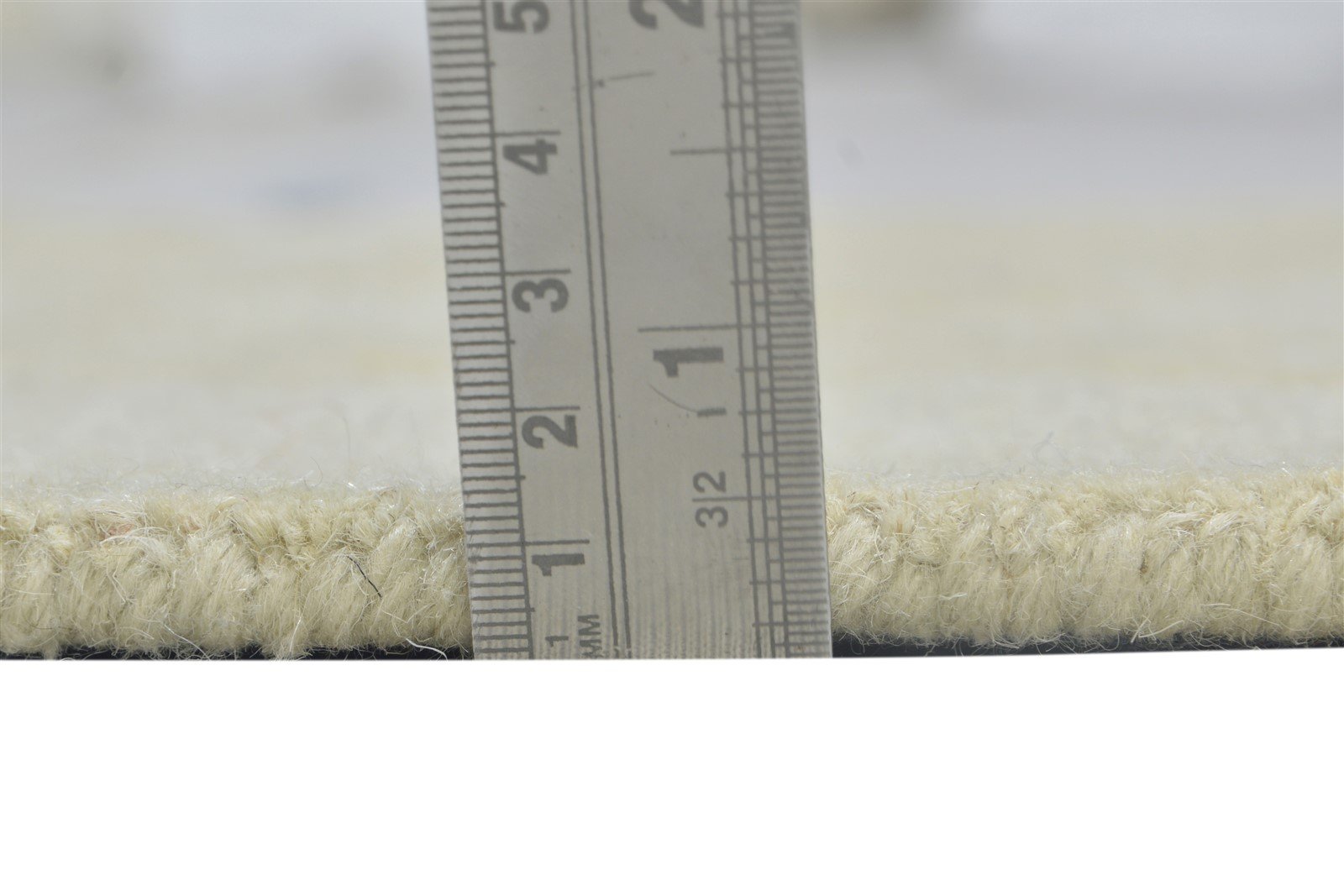 Hand Tufted Beige Wool Rug 2' X 8' Modern French Circles Small Runner   7864122998933