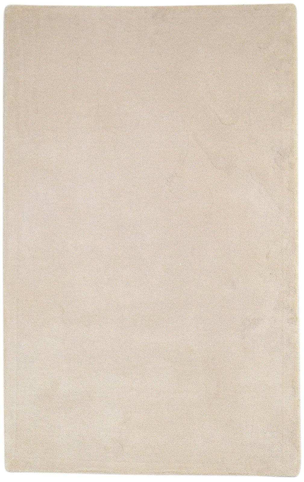 Hand Tufted Beige Wool Rug 3' X 5' Modern Scandinavian Solid Room Size Carpet   7864309940373