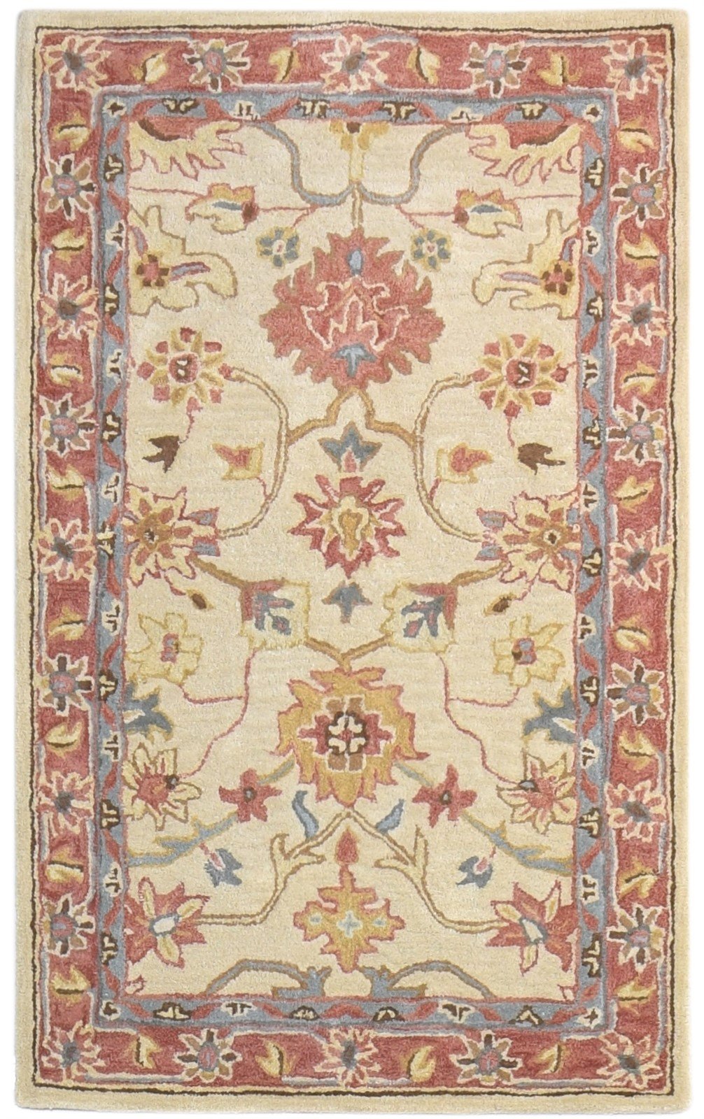 Hand Tufted Beige Wool Rug 3' X 5' Persian Oushak Oriental Room Size Carpet   7865176457365