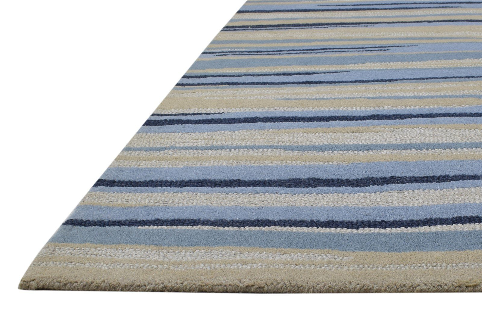 Hand Tufted Beige Wool Rug 5' X 8' Modern Scandinavian Abstract Room Size Carpet   7864330190997