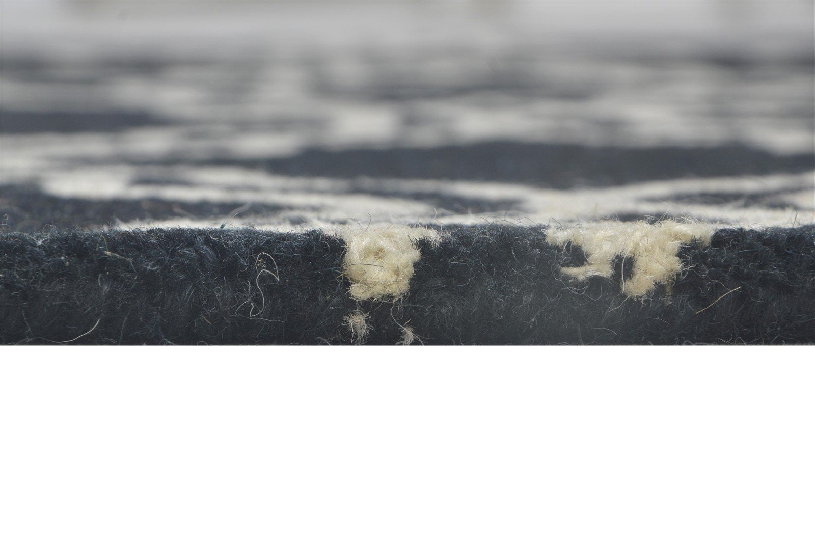 Hand Tufted Black Wool Rug 4' X 6' Modern Moroccan Trellis Room Size Carpet   7864301486229