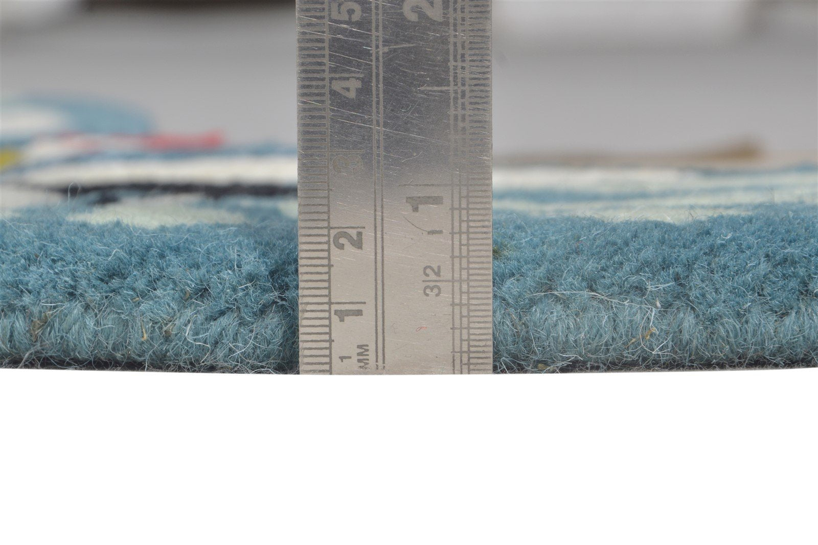 Hand Tufted Blue Wool Rug 2' X 1' Kids & Teens Indian Animal Print Small Carpet   7864643420309