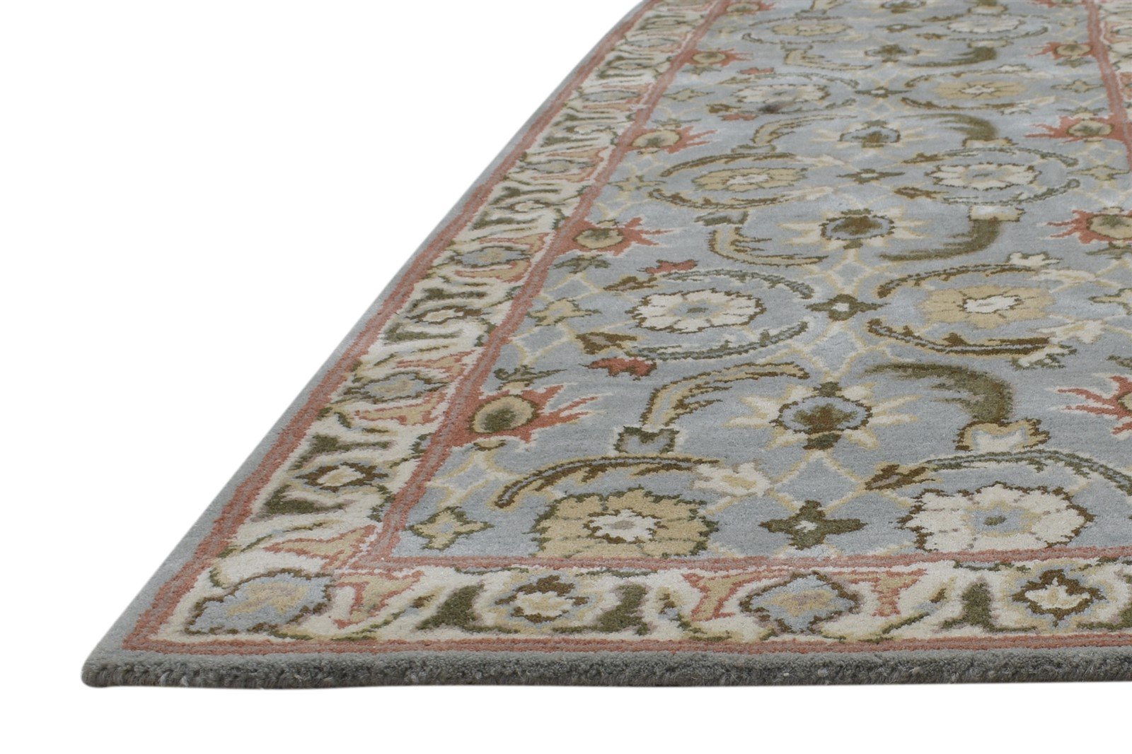 Hand Tufted Blue Wool Rug 2' X 8' Persien Kashan Oriental Small Runner   7864858345621