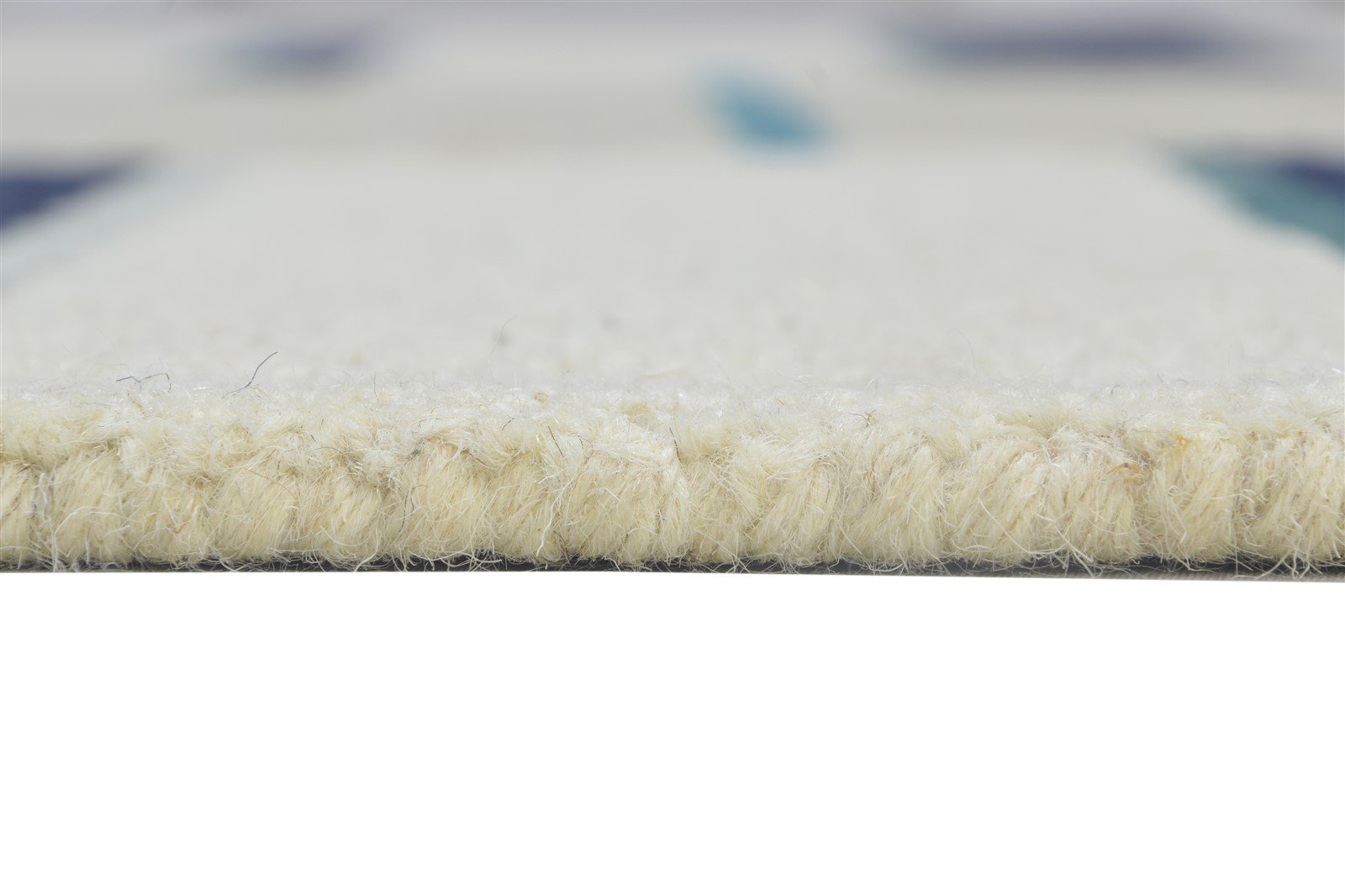 Hand Tufted Blue Wool Rug 5' X 8' Modern Scandinavian Striped Room Size Carpet   7864268062869