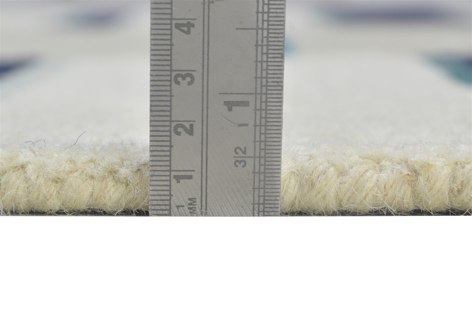 Hand Tufted Blue Wool Rug 5' X 8' Modern Scandinavian Striped Room Size Carpet   7864268062869