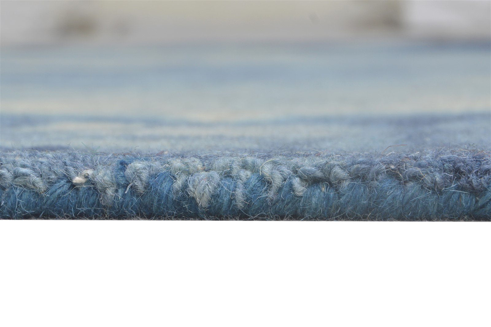Hand Tufted Blue Wool Rug 5' X 8' Modern Shibori Tie Dye Room Size Carpet   7865200672917