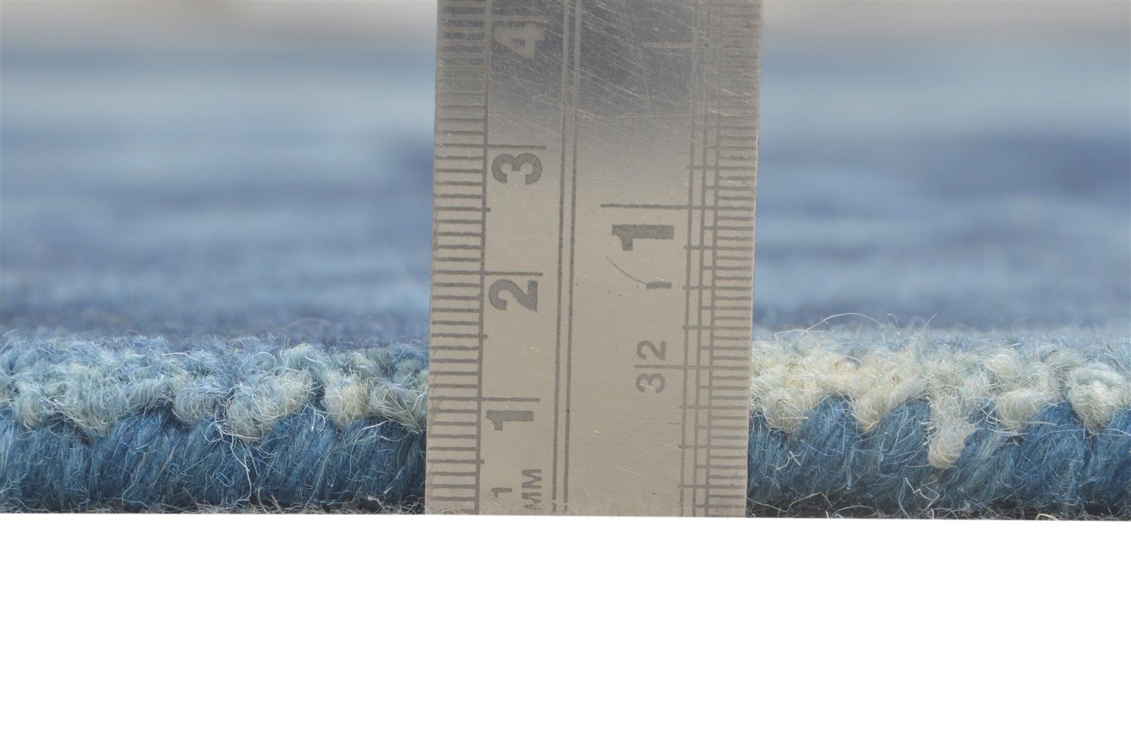 Hand Tufted Blue Wool Rug 5' X 8' Modern Shibori Tie Dye Room Size Carpet   7865203392661