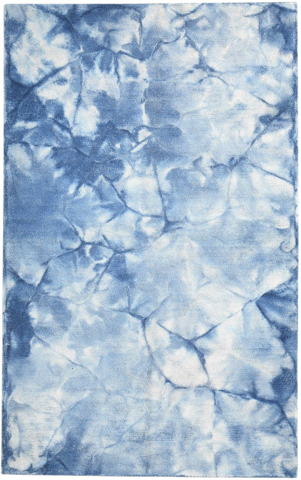 Hand Tufted Blue Wool Rug 5' X 8' Room Size Carpet   7865206505621