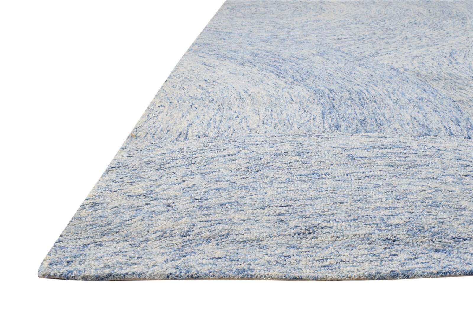 Hand Tufted Blue Wool Rug 8' X 11' Modern European Circles Large Carpet   7865111576725