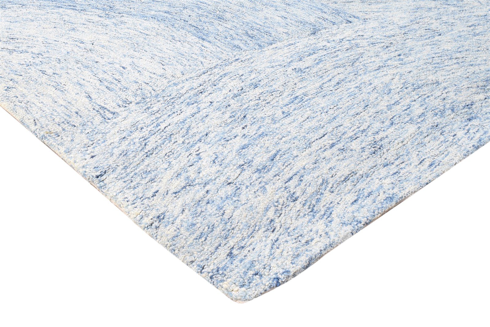 Hand Tufted Blue Wool Rug 8' X 11' Modern European Circles Large Carpet   7865111576725