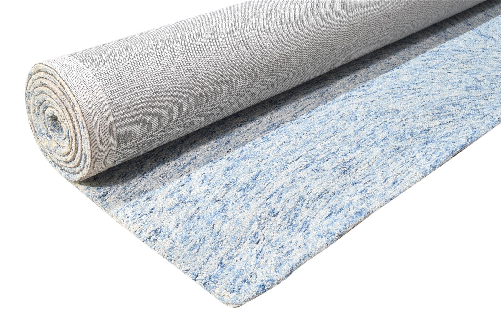 Hand Tufted Blue Wool Rug 8' X 11' Modern European Circles Large Carpet   7865111576725