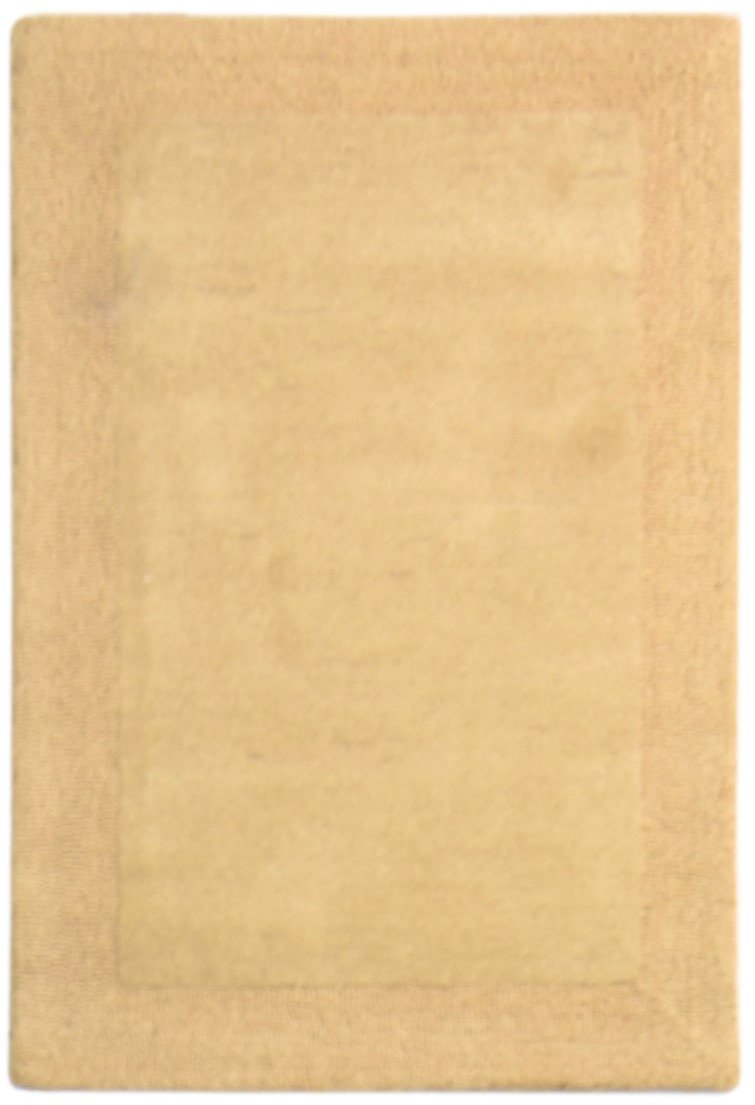 Hand Tufted Brown Wool Rug 2'6 X 3' Modern Scandinavian Bordered Small Carpet   7865080021141