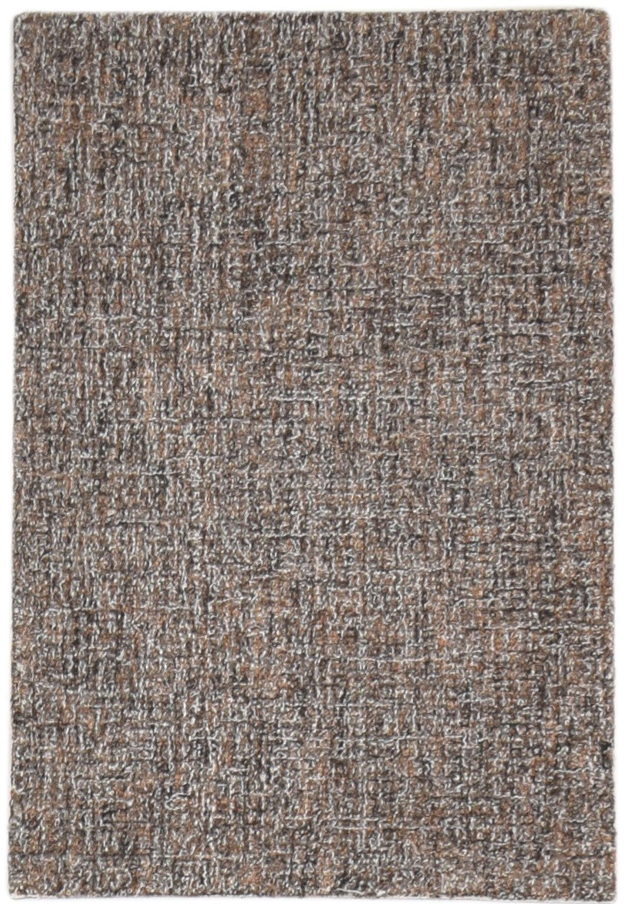 Hand Tufted Brown Wool Rug 2' X 3' Modern Scandinavian Solid Small Carpet   7864134500501