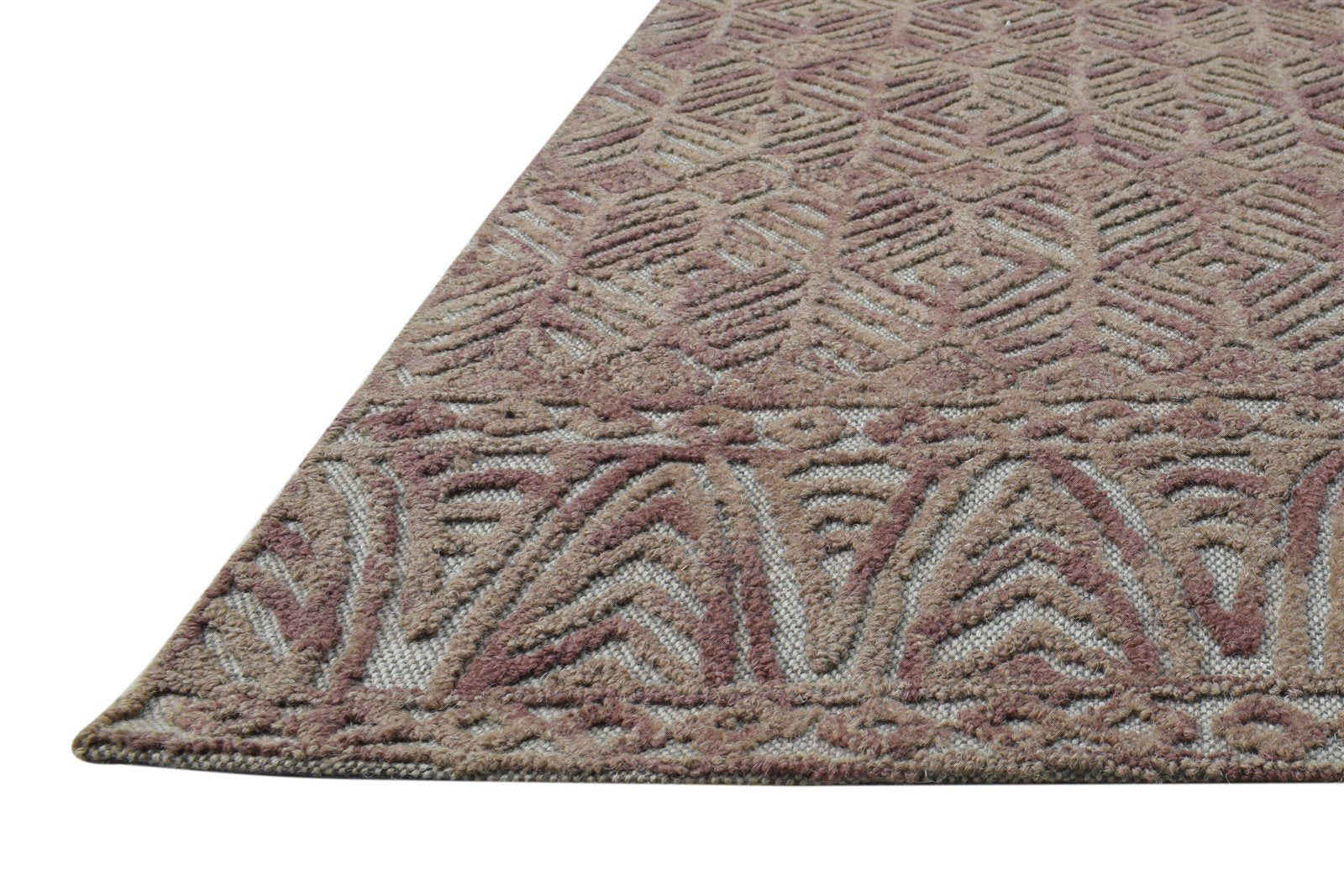 Ann-Marie Hand Tufted Brown Wool Rug 5' X 8' Modern Scandinavian Nordic   7865112395925