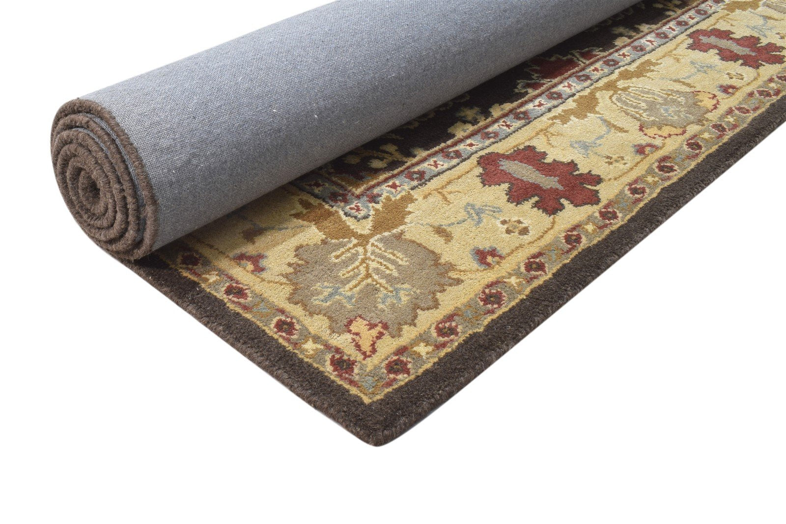 Hand Tufted Brown Wool Rug 5' X 8' Persian Kashan Oriental Room Size Carpet   7864094916757