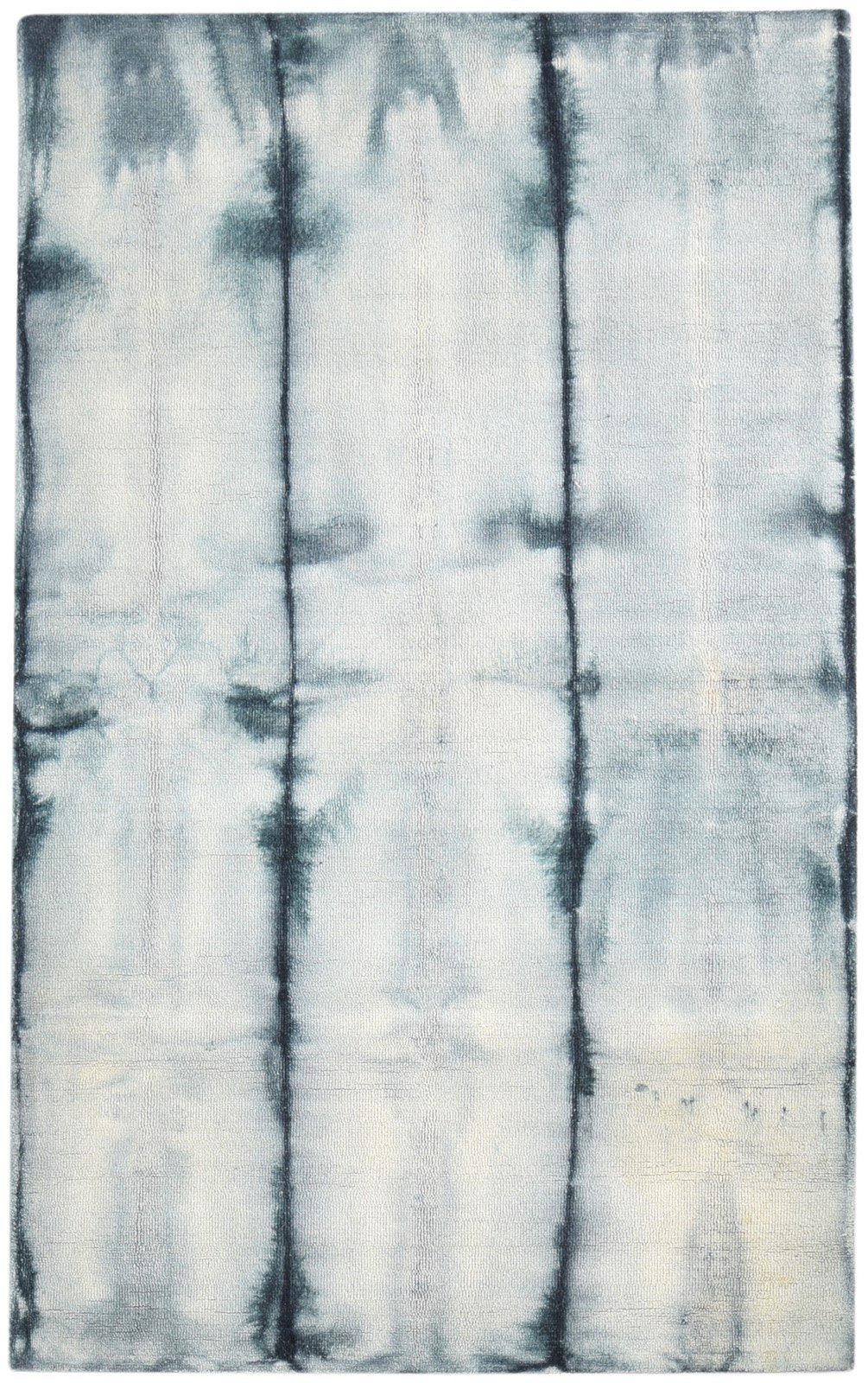 Hand Tufted Charcoal Wool Rug 5' X 8' Modern Shibori Tie Dye Room Size Carpet   7865170854037