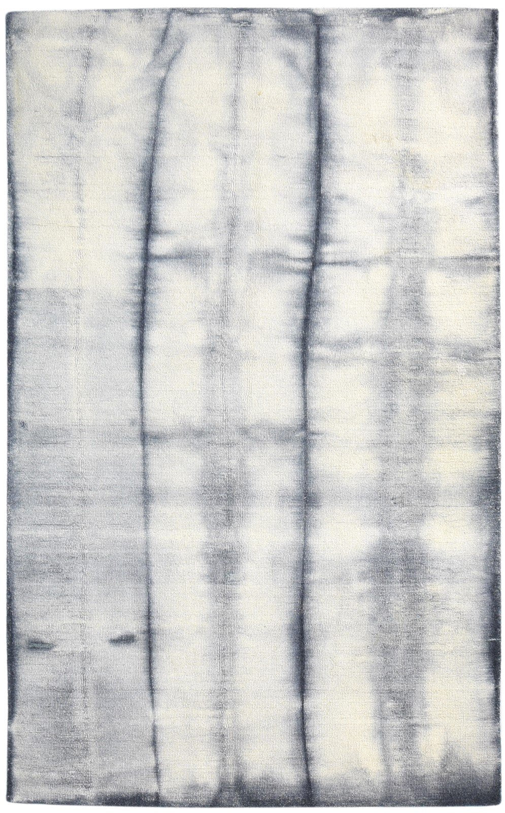 Tess Hand Tufted Charcoal Wool Rug 5' X 8' Modern Shibori Tie Dye   7865171804309