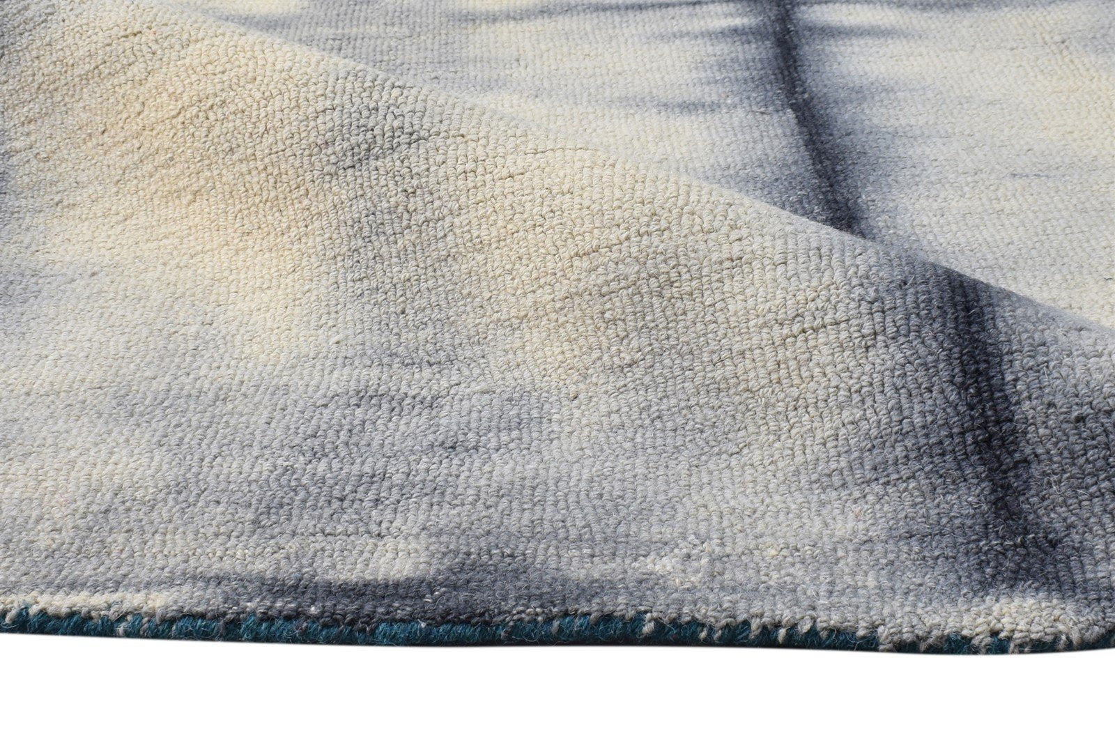 Tess Hand Tufted Charcoal Wool Rug 5' X 8' Modern Shibori Tie Dye   7865171804309