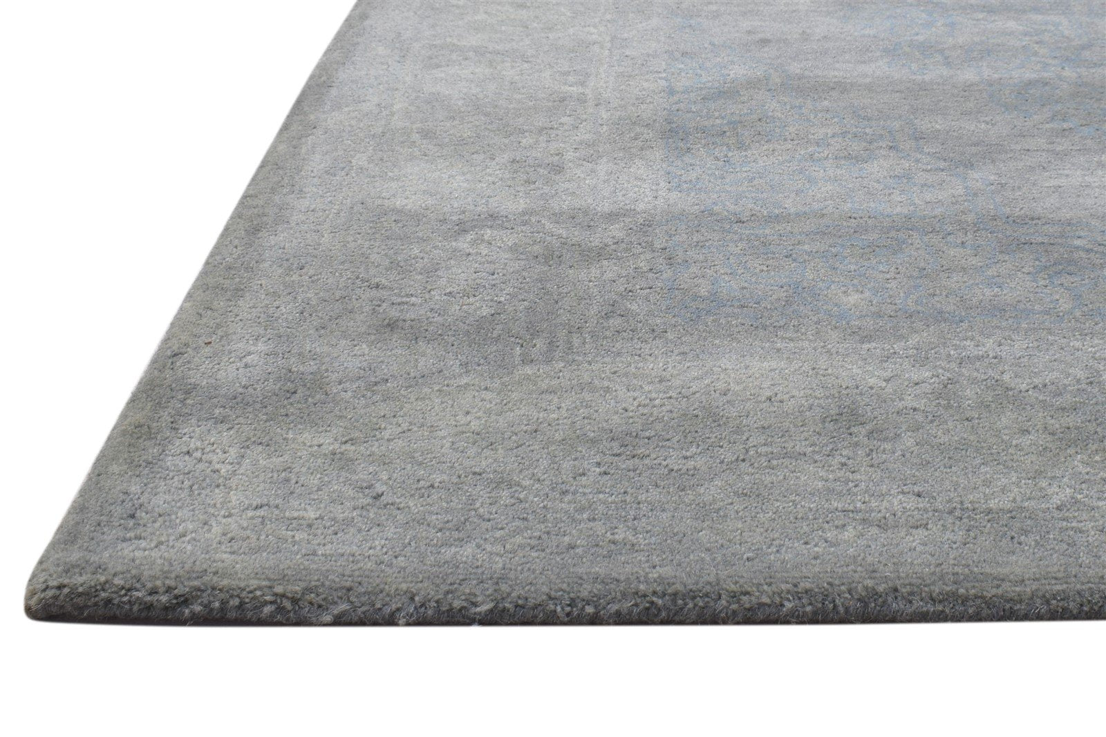 Hand Tufted Dark Grey Wool Rug 5X8 Persian Heriz-Indian Oriental Room Size   7864093802645