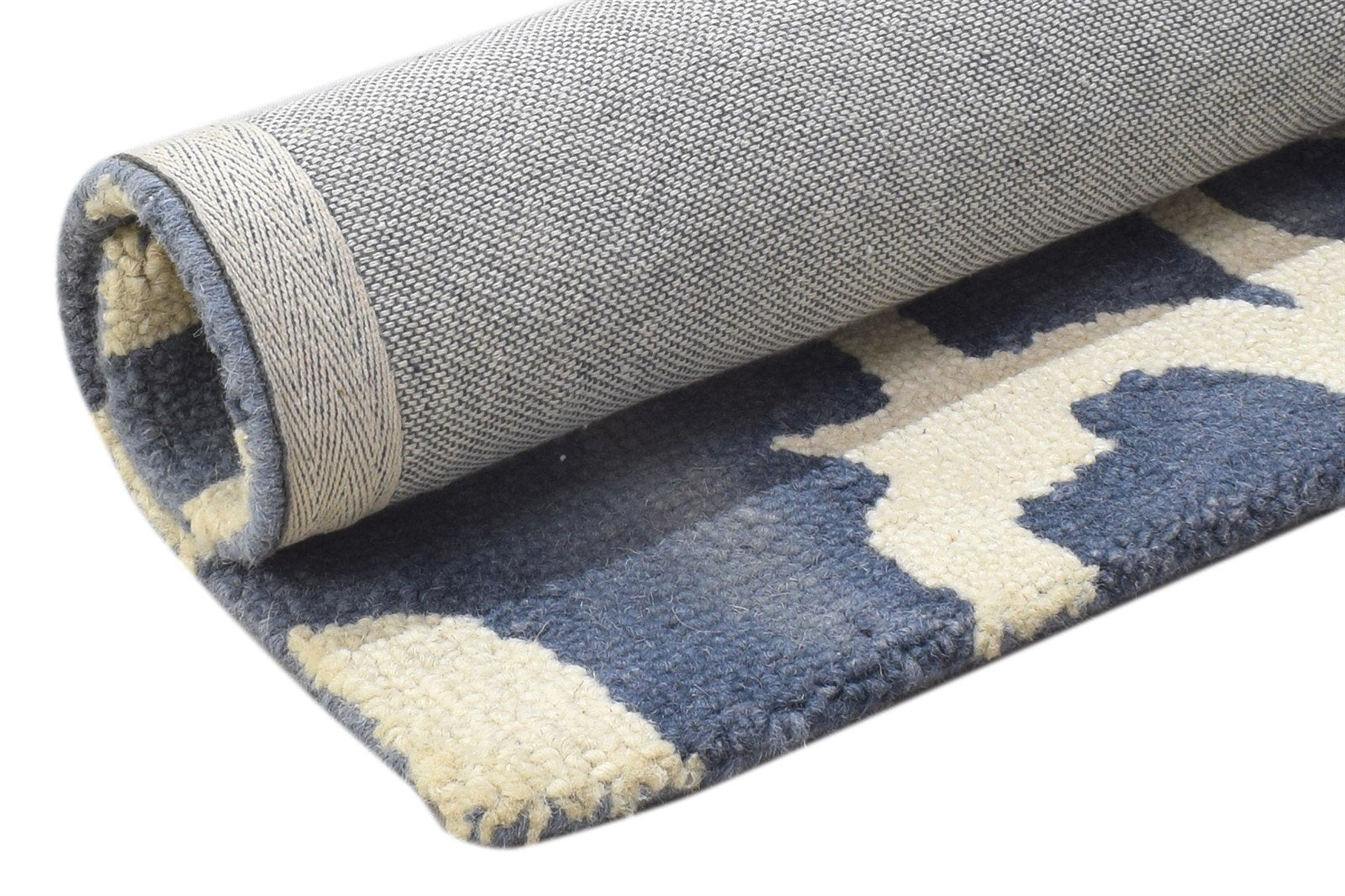 Hand Tufted Grey Wool Rug 2' X 2' Modern Moroccan Floral Small Carpet   7864128929941