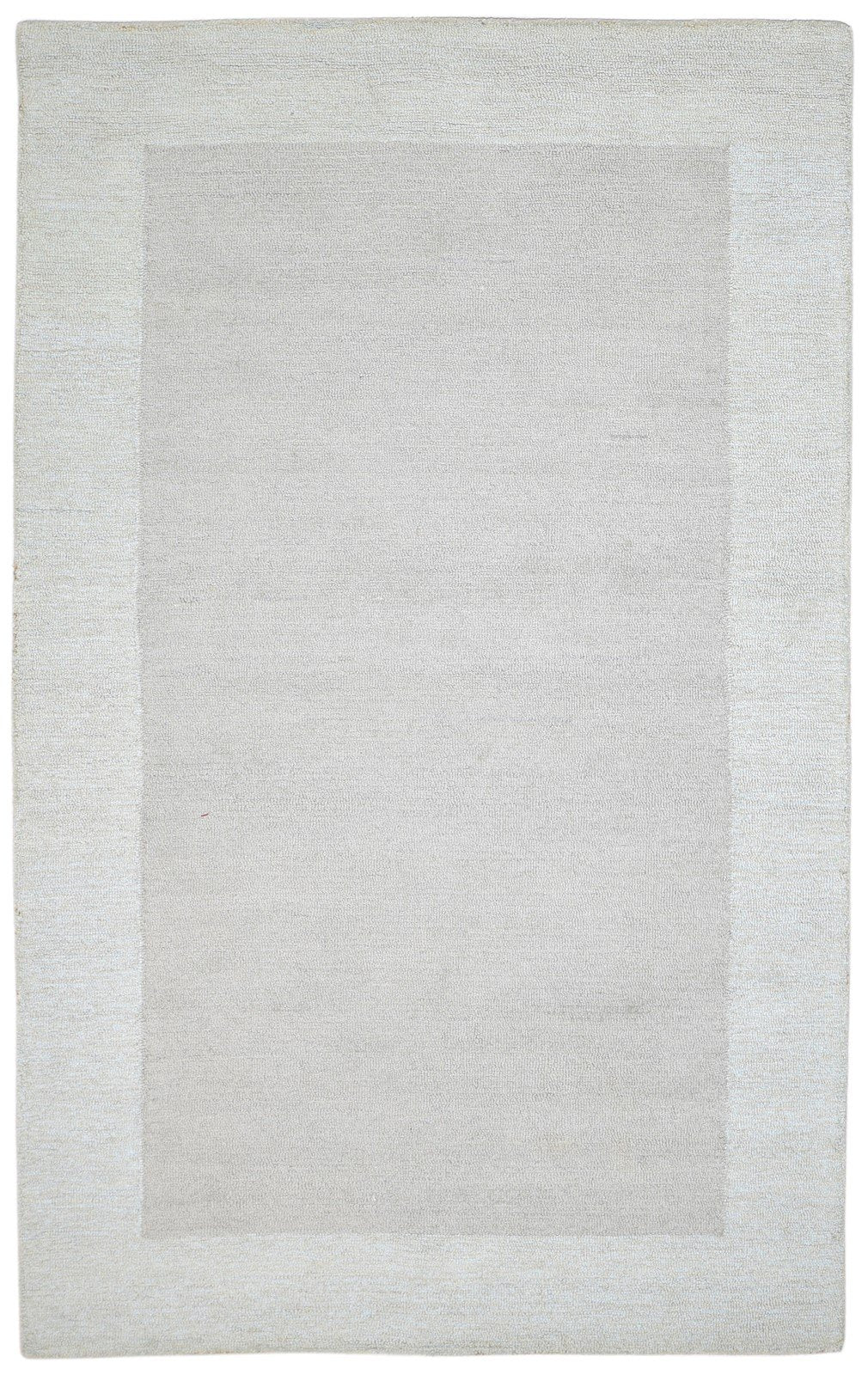 Hand Tufted Grey Wool Rug 5' X 8' Modern Scandinavian Bordered Room Size Carpet   7864095735957