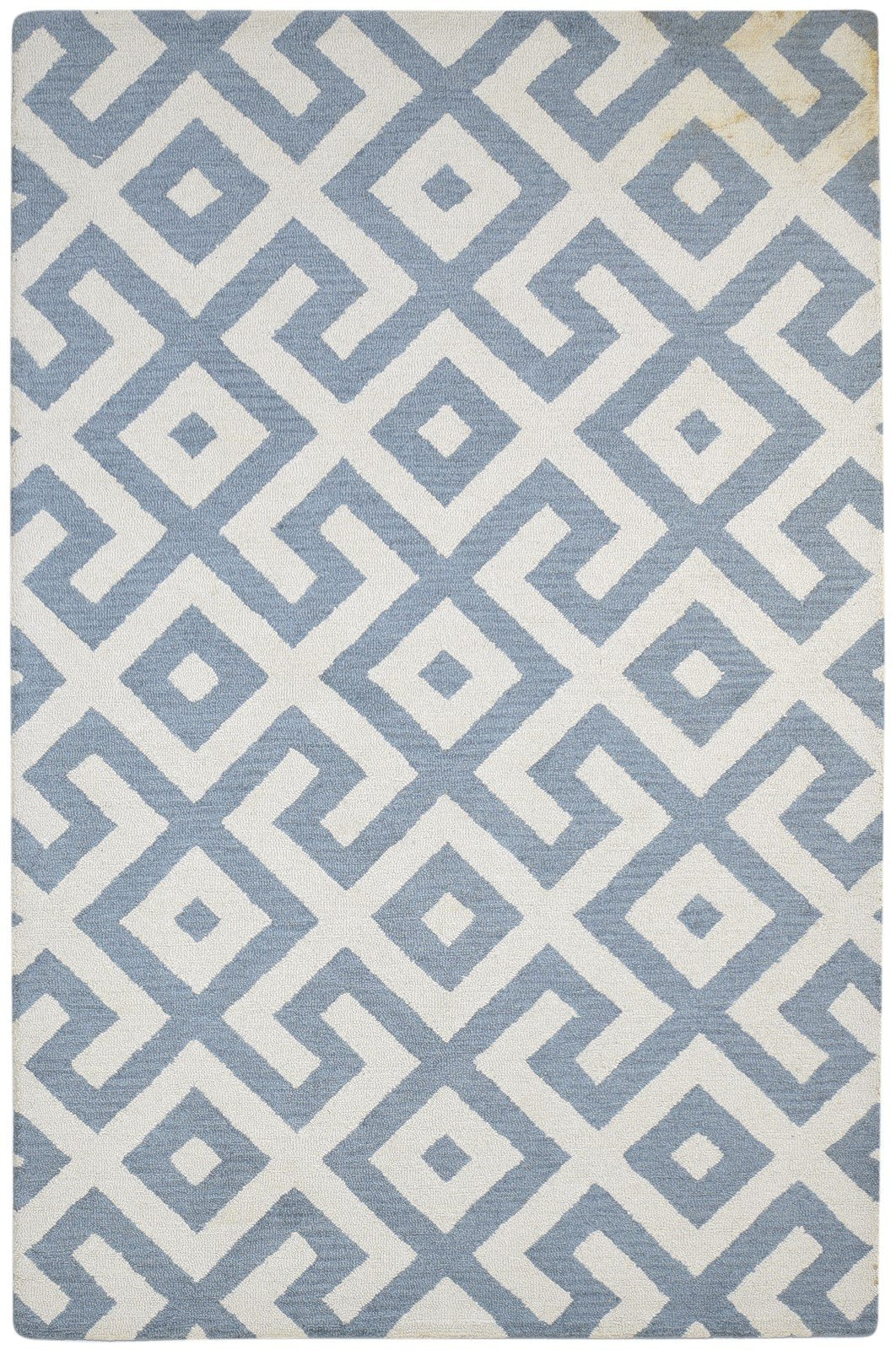 Hand Tufted Grey Wool Rug 5' X 8' Modern Scandinavian Geometric Room Size Carpet   7864307908757