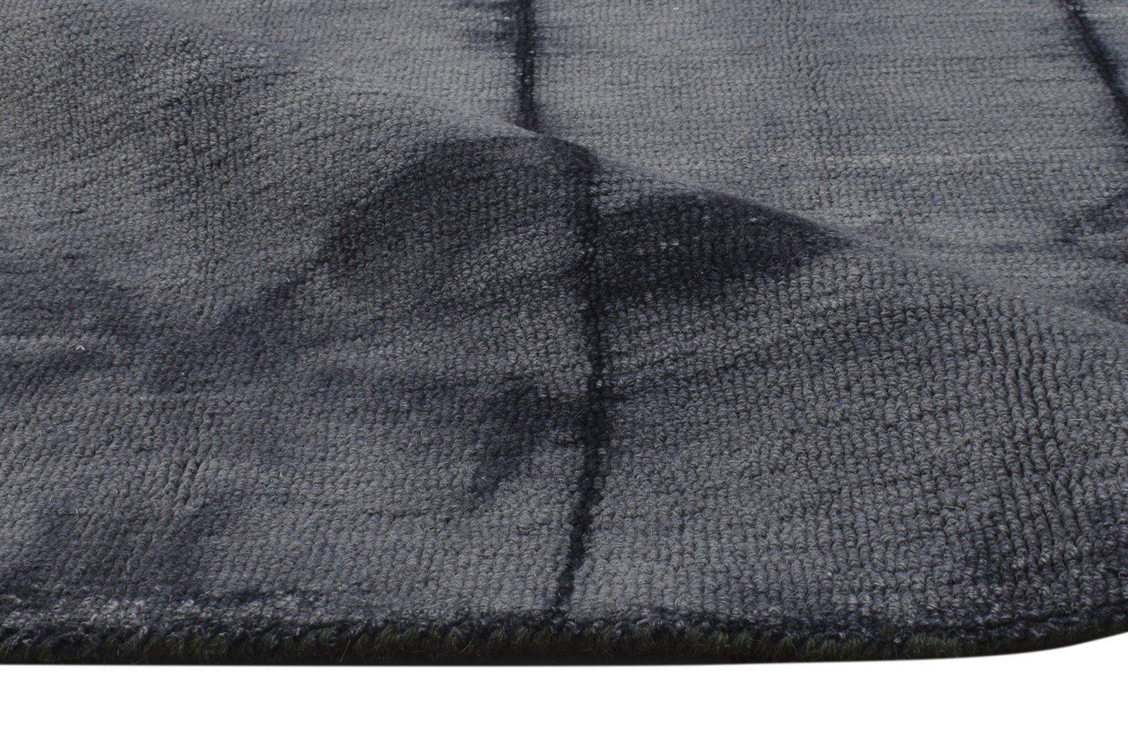 Binnie Hand Tufted Grey Wool Rug 5' X 8' Modern Shibori Tie Dye   7865199853717