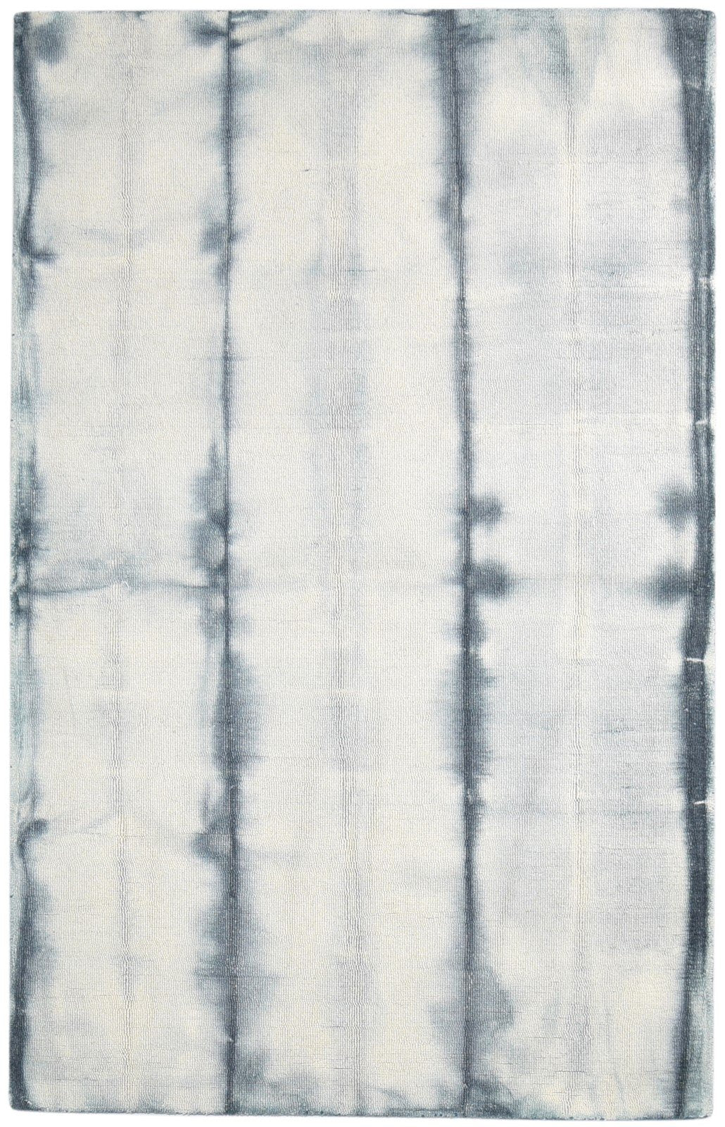 Hand Tufted Grey Wool Rug 5' X 8' Modern Shibori Tie Dye Room Size Carpet   7865174360213