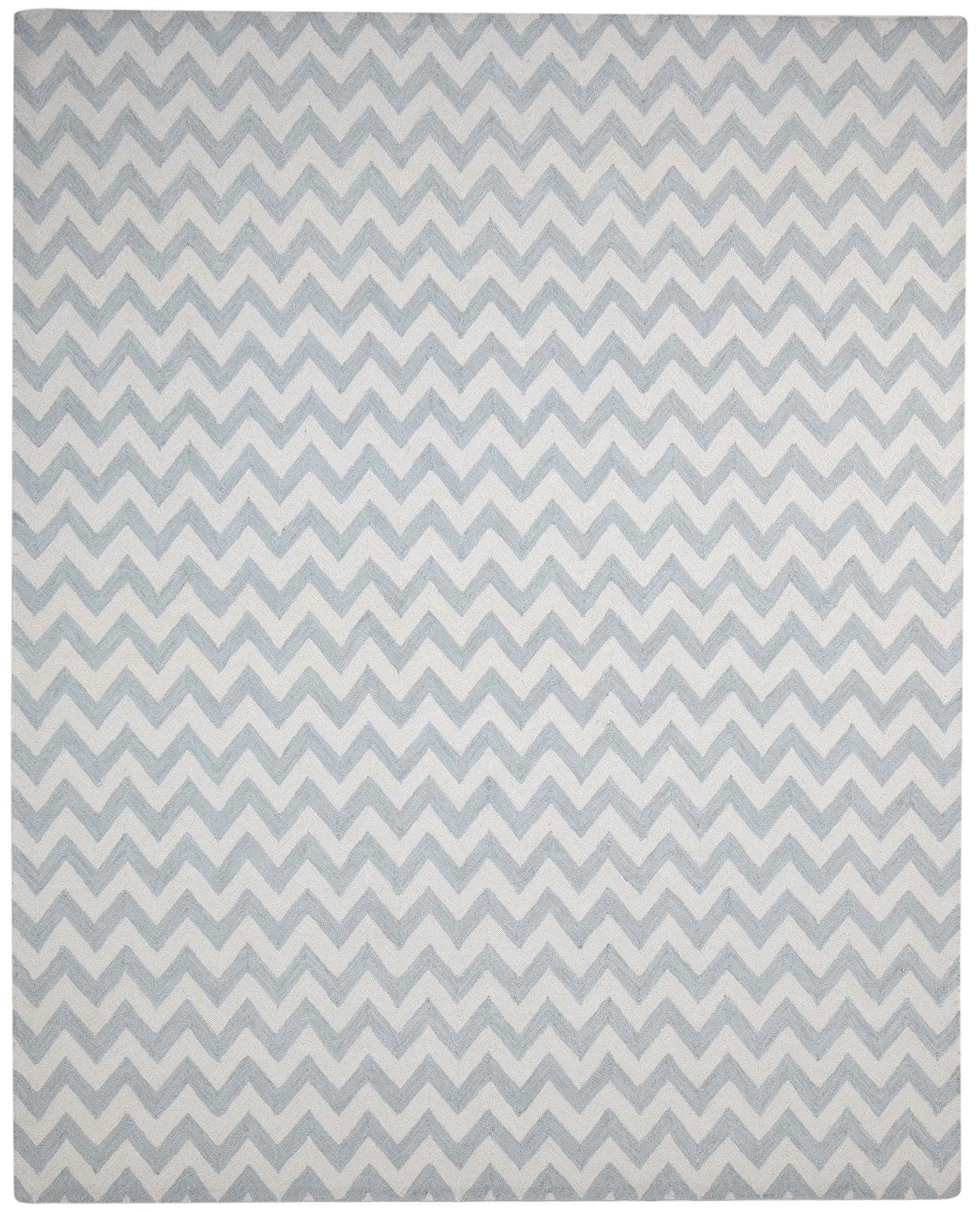 Hand Tufted Grey Wool Rug 8' X 10' Modern Scandinavian Chevron Large Carpet   7864307777685