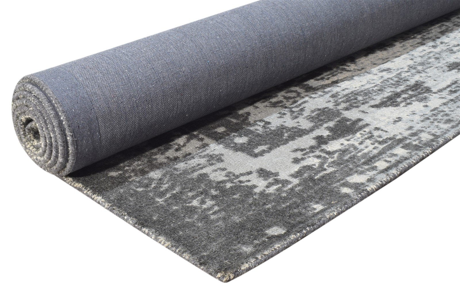Hand Tufted Grey Wool Rug 8' X 10' Transitional Oriental Medallion Large Carpet   7864627495061