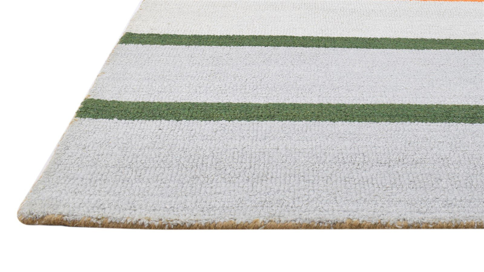 Hand Tufted Multi Color Wool Rug 5X8 Modern Scandinavian Striped Room Size   7860685308053