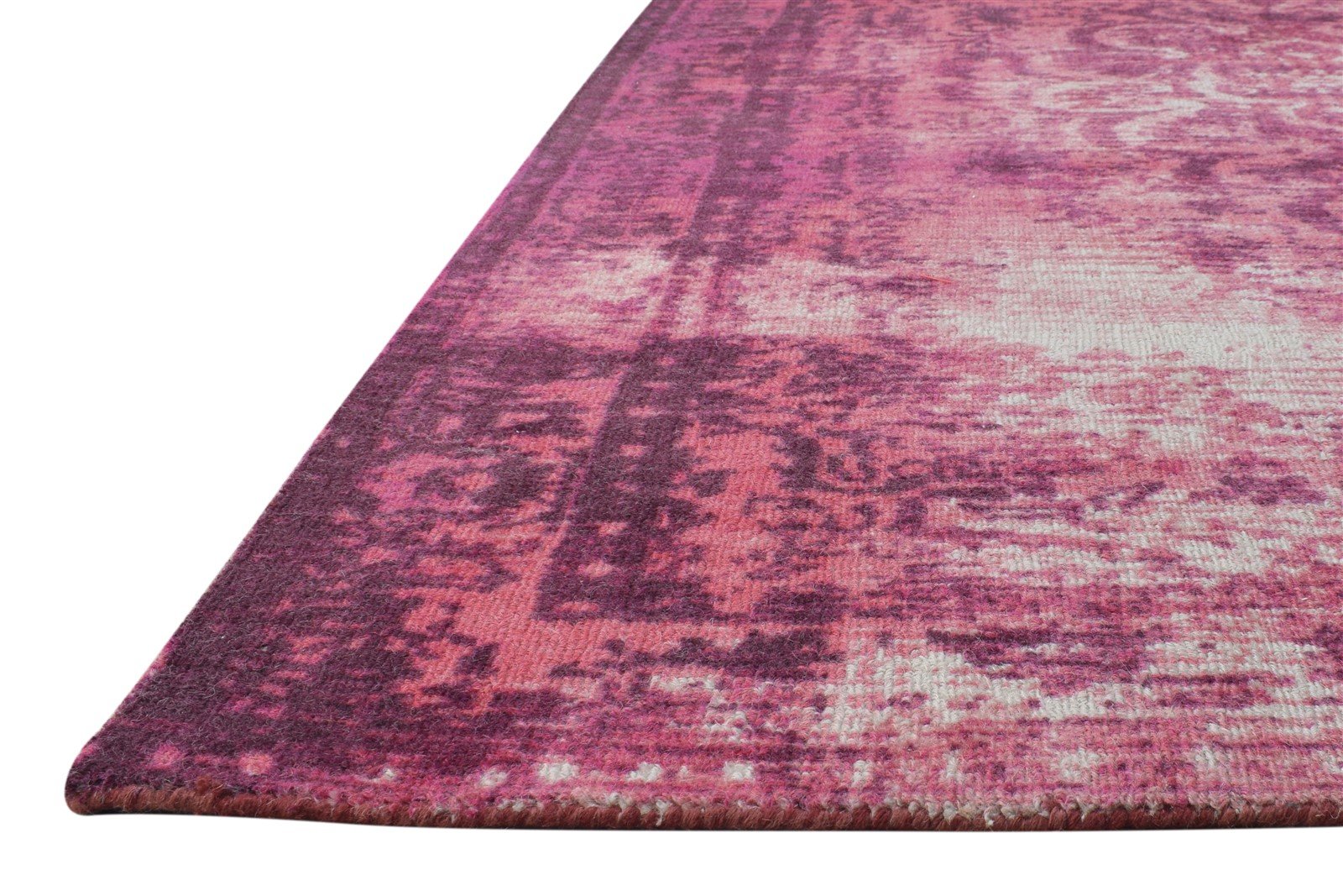Hand Tufted Pink Wool Rug 5X8 Transitional Oriental Medallion Room Size Carpet   7864628445333