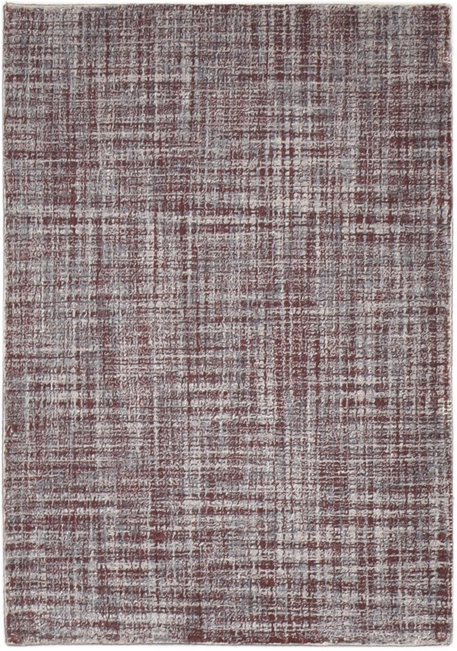 Hand Tufted Red Wool Rug 2' X 3' Modern Scandinavian Geometric Small Carpet   7864141906069