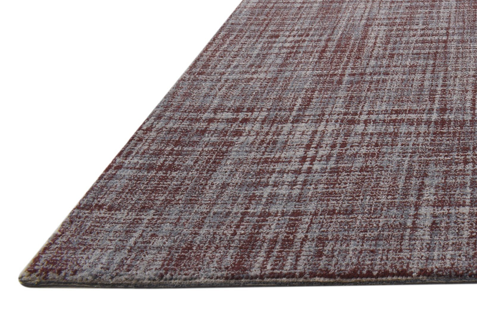 Hand Tufted Red Wool Rug 2' X 3' Modern Scandinavian Geometric Small Carpet   7864141906069