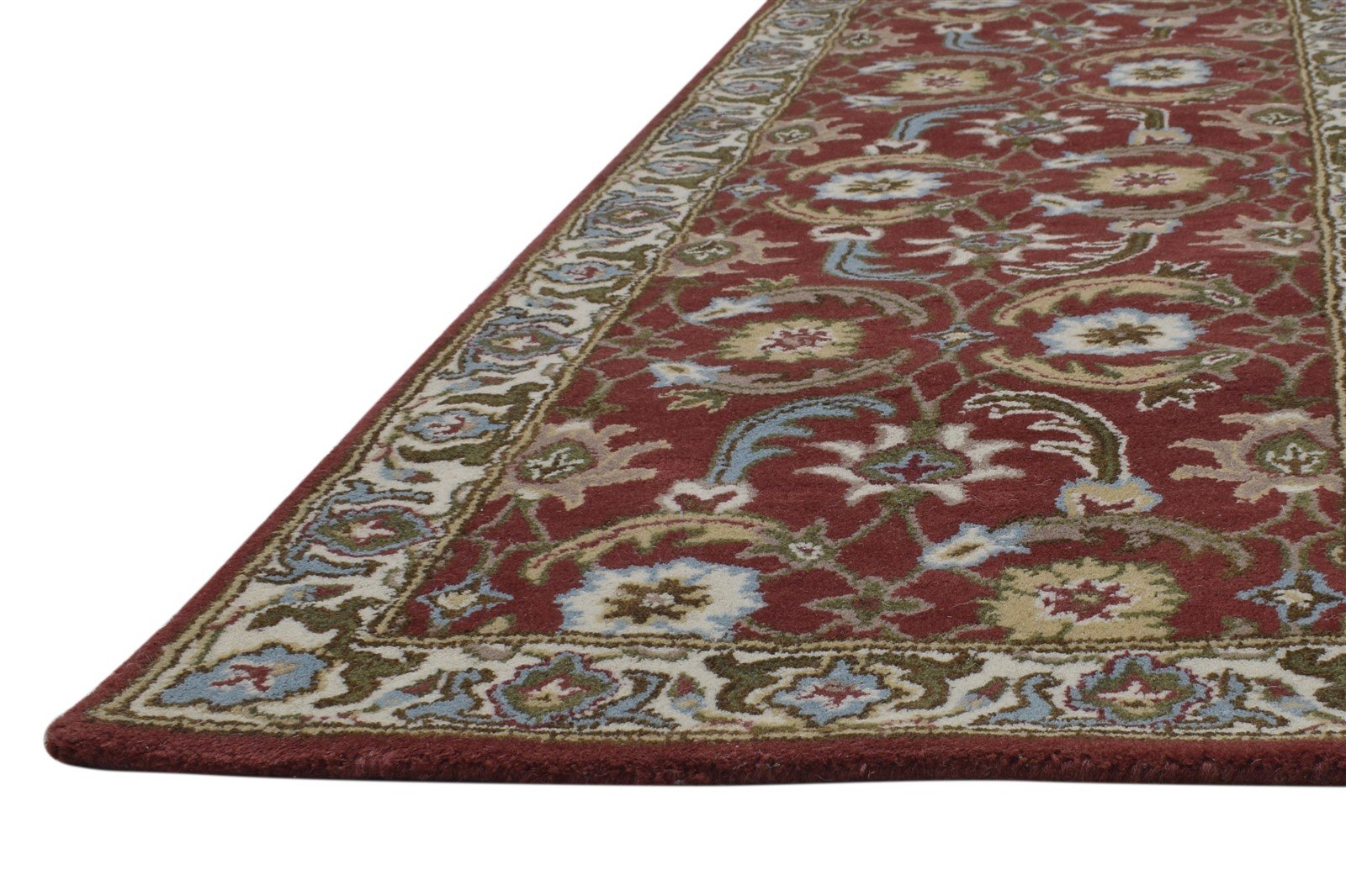 Hand Tufted Red Wool Rug 2' X 5' Persien Kashan Oriental Small Carpet   7864853659797