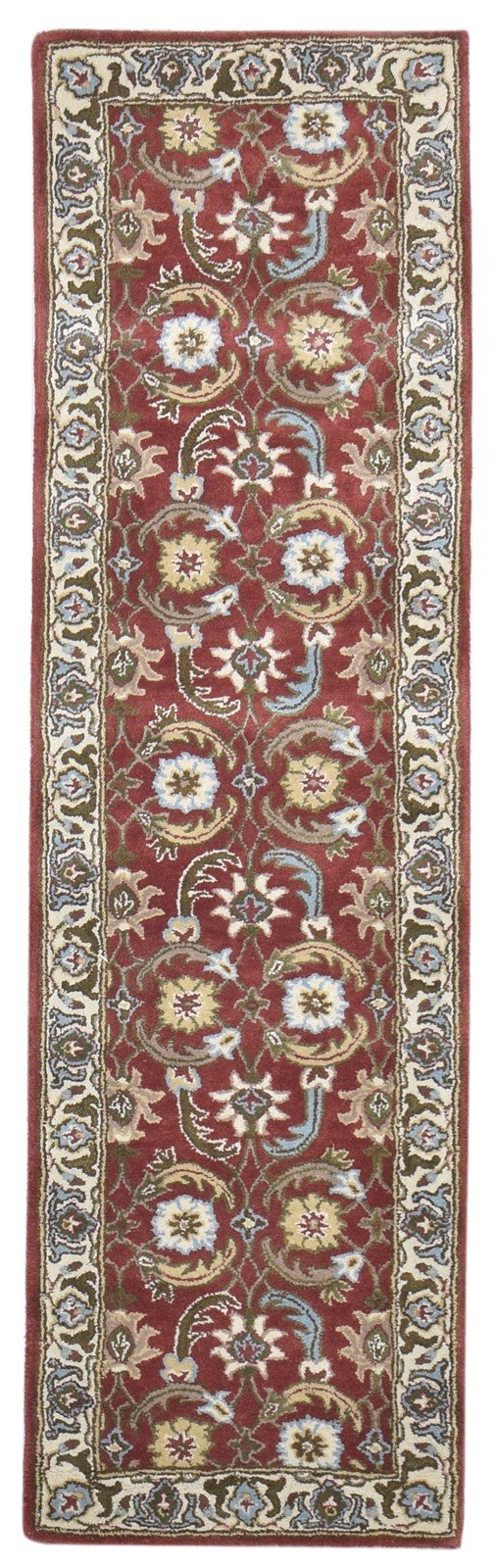 Hand Tufted Red Wool Rug 2' X 8' Persian Kashan Oriental Small Runner   7864850874517