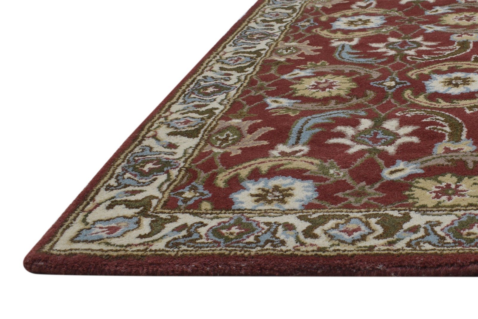 Hand Tufted Red Wool Rug 2' X 8' Persian Kashan Oriental Small Runner   7864850874517